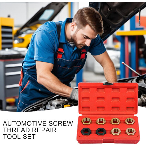 Thread Restorer Kit Metric Thread Restorer Set For Nuts And Screws Thread Chaser Hex Tap Die Rethreading  Tool 1