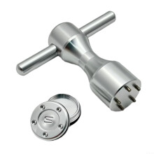 2piece golf club wrench set with screw, adjustable putter set with aluminum alloy tool, custom aviationgrade 25g silver