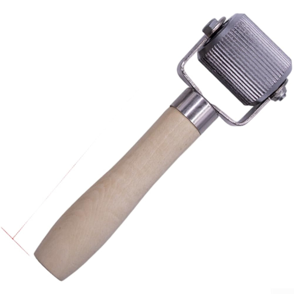 Tire Roller Wheel Wooden Handle 44Mm Metal Carbon Steel Construction For Efficient Patch Application And Sealing 9001264503444