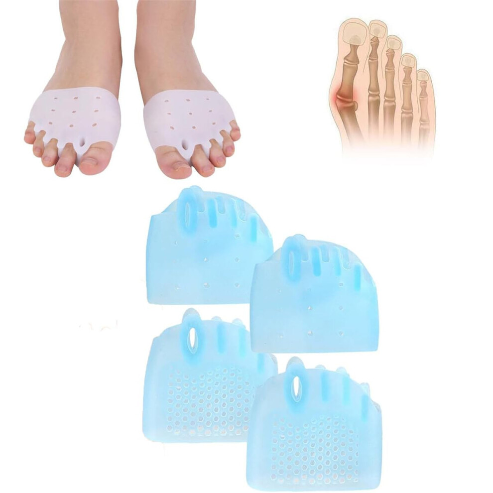 Hyggear Bunion Corrector, Silicone Toe Separators for Women and Men,  Hyggear Corrector (Blue2Pc)
