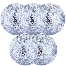 Pallone da spiaggia gonfiabile con glitter, robusto, in PVC, realizzato in lattice di alta qualità, ideale come bomboniera per feste estive in