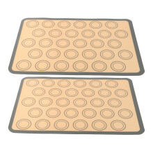 Conjunto de tapetes de silicone espessos de qualidade alimentar para assar, forro antiaderente para macarons, para uso versátil em