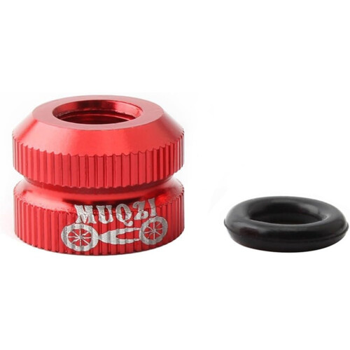 Bicycle valve nut, ultralightweight and effective replacement tool for improved cycling performance (red) red 1