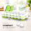 KEPLIN Silicone Ice Cube Trays with Non Spill Lids, 2 Pack, Green 2