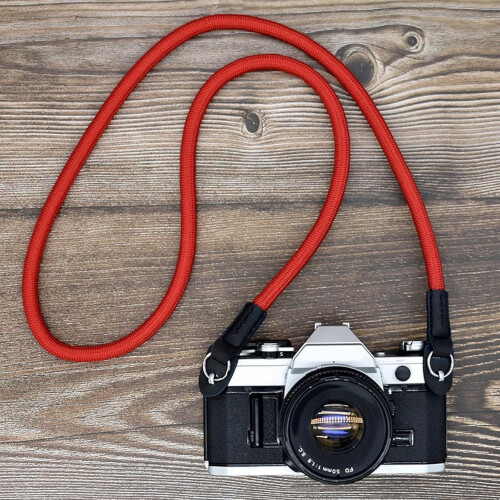 Camera Shoulder Strap Lightweight Adjustable HeavyDuty Nylon Universal DSLR Mirrorless Compatibility Red 1