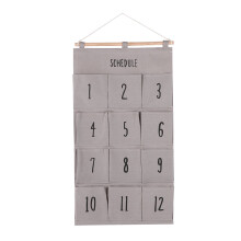 Organizador de pared con múltiples bolsillos, fácil de instalar, ligero y práctico para dormitorios, oficinas y hogares (blanco).
