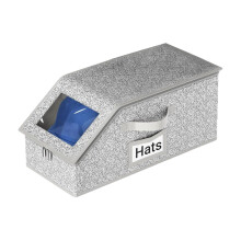 Stackable Hat Storage Holds Up To 24 Hats, Clear Window Bin Case For Bedroom Closet Beanie And Cowboy Hats