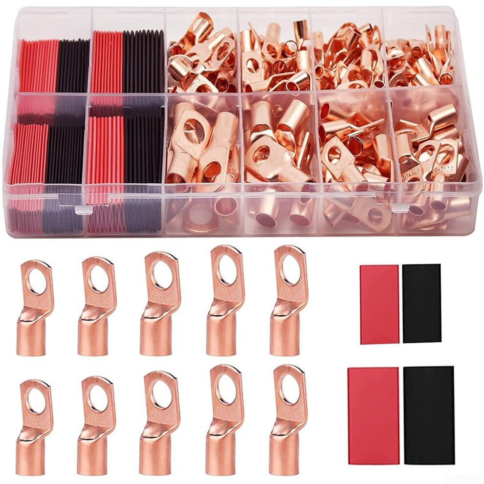 Copper Lugs With Selfadhesive Sealant, Heat Shrink Tubing, Reliable Solution For Automotive Wiring, Total Of 160 Pieces. 9119770346889