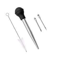1 Set BBQ Sauce Injector for Meat, Durable with Cleaning Brush for Marinating Turkey, Beef, and Pork