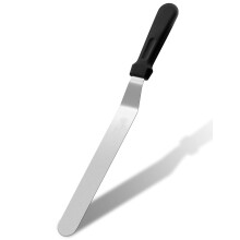 Professioneller, abgewinkelter Tortenspatel mit perfekter Balance zwischen Stabilität und Flexibilität, Klinge aus Edelstahl mit ergonomischem Griff