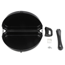 Folding Omelet Pan With Nonstick Coating Even Heat Distribution 3 Layer Reinforced Surface Gourmet Breakfast Maker Stove Compatibility Stainless Steel