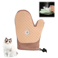 Grooming Mist Glove for Pets Electrostatic Spray Cat Hair Removal Gloves Pink for Household Cleaning