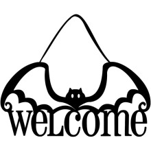 Escultura de silhueta em estilo rústico, placa de boas-vindas em metal para decoração de parede, ideal para ambientes internos e externos, como