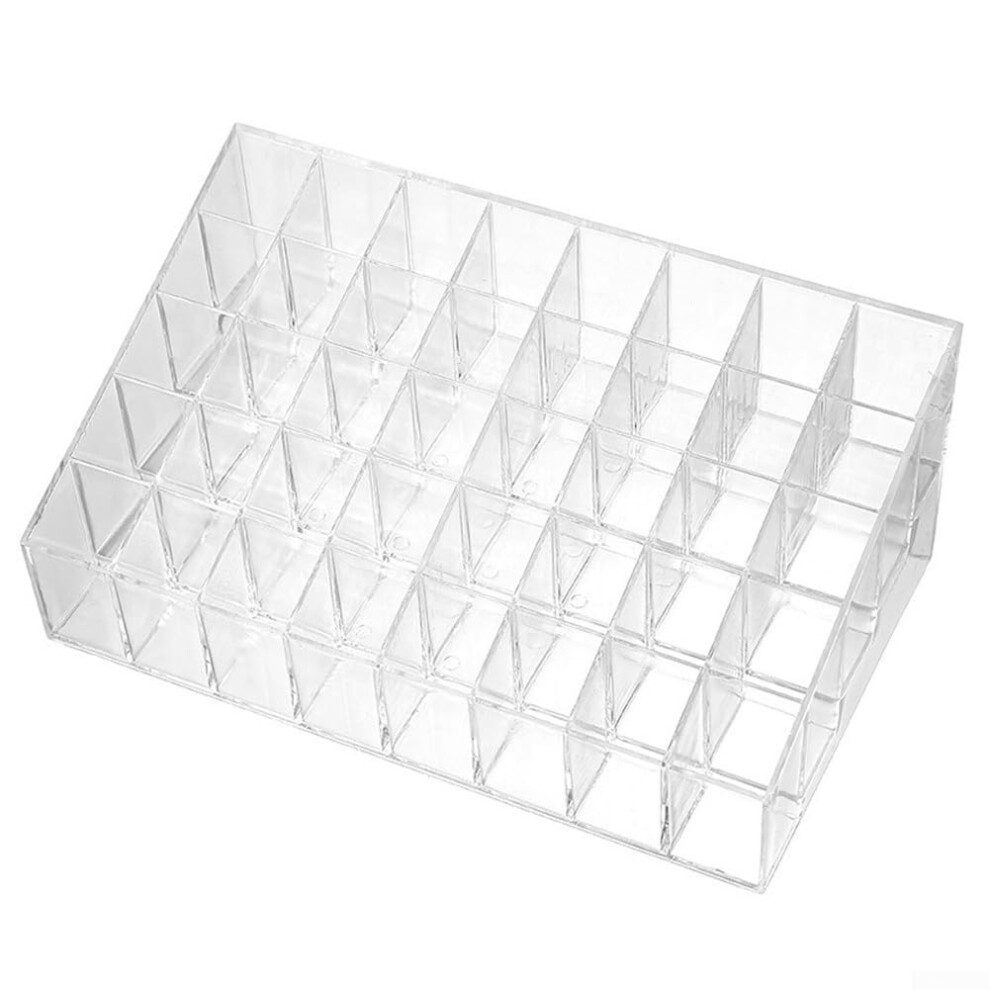 36/40Grid Transparent Makeup Organizer Box for Lipstick, Jewelry & Accessories  Acrylic Storage Case, 40 Grids