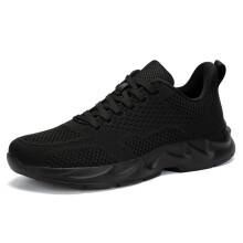 Mens Trainers Running Shoes For Men Walking Shoes Lightweight Gym Shoes UK 6.5 Black Tennis Sport Sneakers