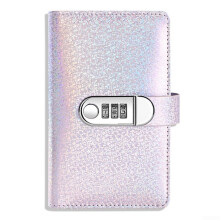 Password Savings Book With Lock PU Leather Budget Organizer For Cash And Receipts Compact Purple For Girls