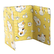 Antisplatter for the kitchen, oil splatter guard, foldable design, kitchen, hot air gun, tools for health and hygiene, yellow kitten