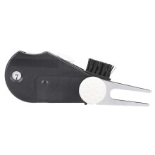 Portable tool for ball markers and pitchforks