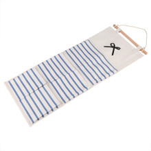 Bolsas colgantes de lino y algodón para camarotes de crucero, organizador multiusos con 6 bolsillos, bolsillos para intercambio de regalos,