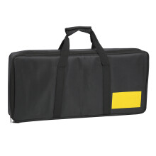 Bolsa portátil para teclado com zíperes de metal reforçados e compartimentos separados, estojo resistente à água com acolchoamento de espuma e