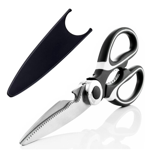 Kitchen Scissors Heavy Duty MultiPurpose Cooking Shears Black Sharp Utility Scissors For Food