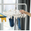 360 Rotatable Hooks, Multipurpose Drying, Durable Construction, Space-Saving Design, High-Quality Plastic, Stainless Steel Clips, White, Compact 5