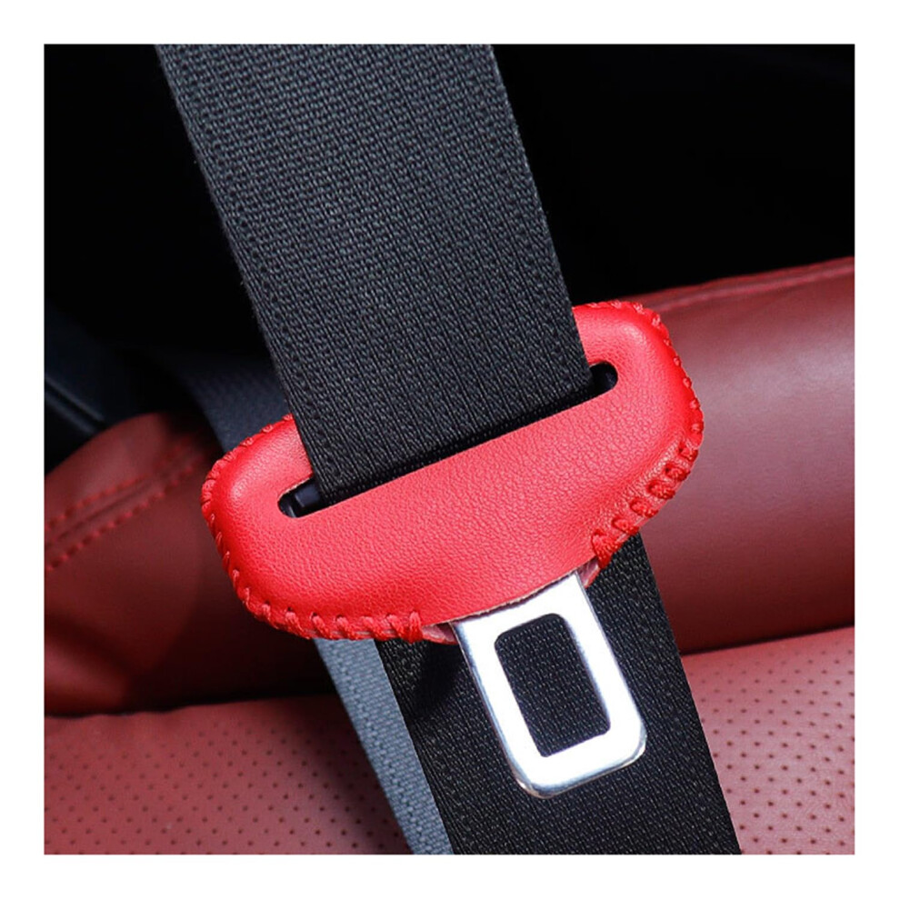 5Pcs Seat Belt Buckle Cover For Peugeot 208 20192023, Antiscratch Waterproof Leather Protector With Noise Reduction 9339159800973