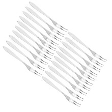 20Pcs Stainless Steel Fruit Fork Set LongHandle Dessert Forks For Fruit Cake Ice Cream