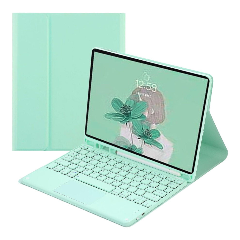Keyboard Case For Tablet 6Th Gen 2018 And 5Th Gen 2017 Magnetic Detachable Bluetooth Keyboard Folio Pencil Holder Green 9339159801734