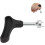 Golf shoe spike wrench style remover tool for improved maintenance, black 3