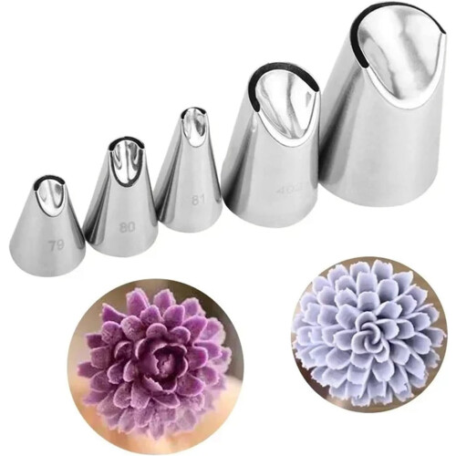 5Piece Piping Nozzle Set, Icing and Pastry Tips, Kitchen Tools, Baking Accessories, Cake Decorating Tools 2