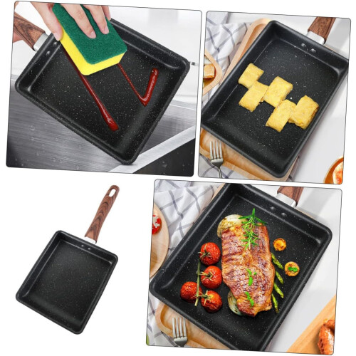 Egg Pan NonStick Coating Square Frying Pan Tamagoyaki Kitchen Tool Easy to Clean 2