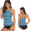Μαγιό Tankini Top, Μαγιό με σταυρωτή πλάτη, ύφασμα που στεγνώνει γρήγορα και 4