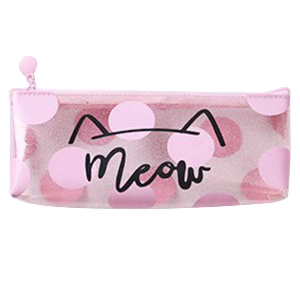 Premium Zipper Pencil Case Multifunctional Kawaii Design Durable Functional PVC Material Large Storage Capacity Smooth Open And Close Makeup Organizer