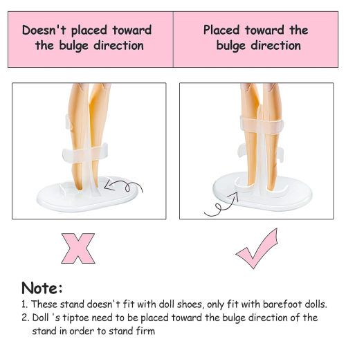 Διαφανείς βάσεις για κούκλες, 5 τεμάχια Universal Design Display Stand για κούκλες 18-30cm, 2