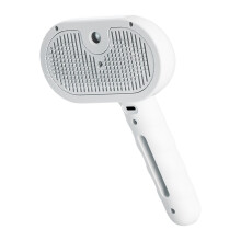 Rechargeable Spritz Defaux fur Comb Cat Grooming Tool With Water Tank 4.53x2.76x7.87 Inches White Dog Hair Remover