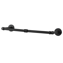 Wallmounted sturdy coat rack with robust tubing, 81.5'x27'x8.5', Black