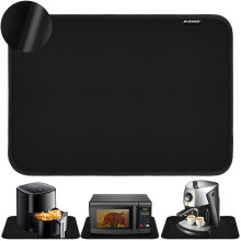 Fireproof Silicone Mat, NonSlip Heat Protection, 70x50cm Black