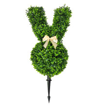 Bunny Topiary Artificial Rabbit Tree 55 Cm Topiary Tree With Ground Stake Outdoor Garden Decor Fake Easter Bunny Plant