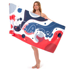 Strandtuch aus 100 % Baumwolle, schnelltrocknend und super saugfähig, aus Mikrofaser, sandfrei, ideal für Strand, Bad, Pool und Reisen.