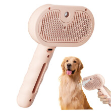 Cat Steam Brush AntiStatic Hair Removal Comb With OneClick Release Button Rechargeable Cat Grooming Tool For Shedding