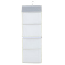 Organizador de armario multiusos, de gran capacidad para colgar en la puerta, con bolsillos más altos y profundos, color gris.
