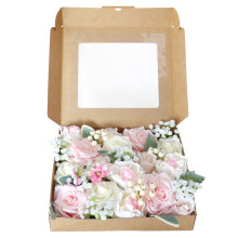 Kunstige blomster til bryllupsdekoration, blomsterkombination med fleksibel trådstilk, multifunktionelle arrangementer til babyshower-bordpynt,