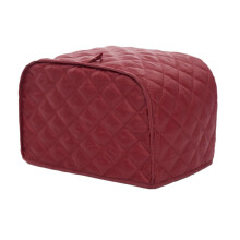 Red Toaster Cover TwoSlice Toaster Dustproof Protection Polyester Cotton Blend Machine Washable Fits Standard
