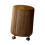 Waterproof Decorative Trash Bin 12L Large Capacity Wood Grain Pattern Rolling Trash Bin On Wheels Indoor Use 2