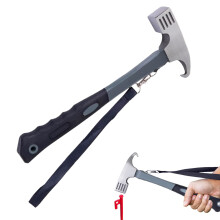 Camping Hammer, Zelthammer 29.5cm Tent Peg Hammer with Pull Hook Ergonomic Grip