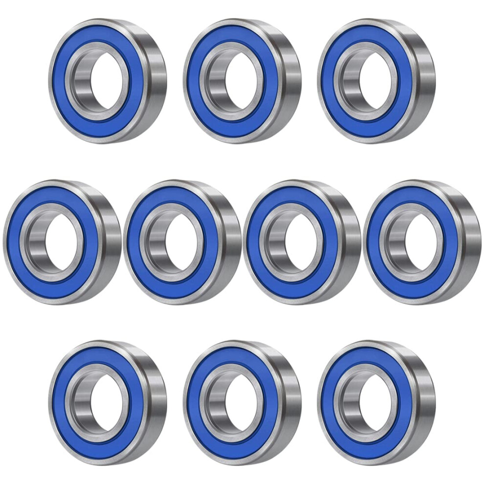 Mr1052rs 10 Pieces Deep Groove Ball Bearings 5X10x4mm Double Rubber Shielded Blue 9119770350305