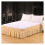 Plaincolored elastic bed skirt with ruffles, wraparound, lightresistant. Suitable for double, queen, king beds. 1