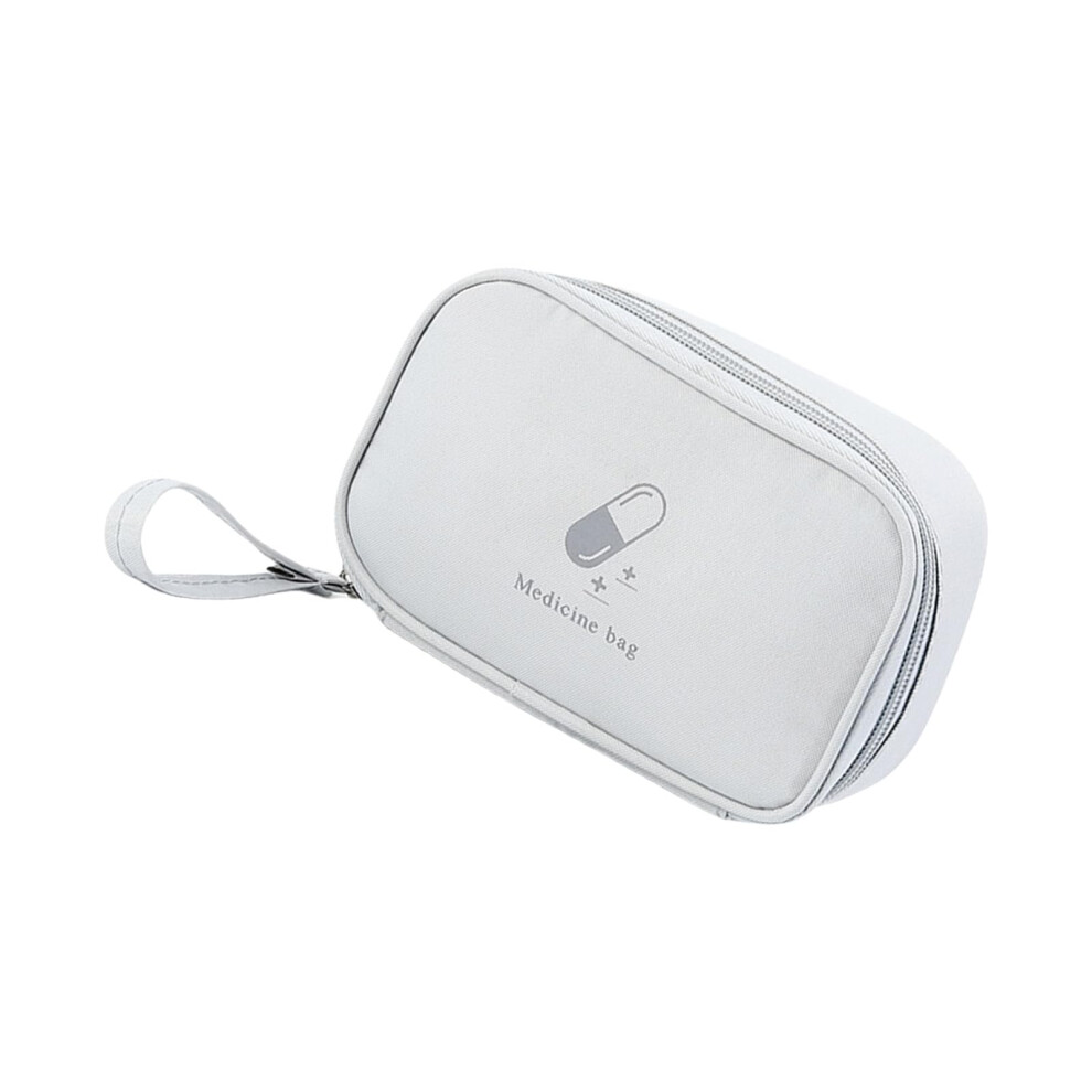 First Aid Bag Multifunction Storage With Pouches Portable Medical Bag For Outdoor Travel Gray