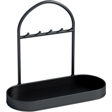 Storage Shelf Bedroom Worktop Organiser Entrance Organiser Kitchen Bathroom Office Display Case Desktop Key Sundries Racks (Black)